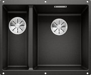 Мойка Blanco SUBLINE 340/160-U черный клапан-автомат InFino 525986 фото в Санкт-Петербурге
