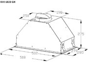 Встраиваемая вытяжка Korting KHI 6828 GN фото 3 в Санкт-Петербурге
