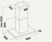 Вытяжка Falmec Lumina 90 Glass Black island (NRS) фото 2 в Санкт-Петербурге