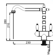 Смеситель Франке Old England бежевый (с двумя ручками) фото 2 в Санкт-Петербурге Смеситель Franke Old England бежевый (с двумя ручками) фото 2 в Санкт-Петербурге