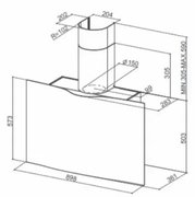 Вытяжка Faber VEIL BK A90 фото 3 в Санкт-Петербурге