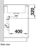 Мойка BLANCO ELON 45 S Silgranit черный, клапан-автомат фото 4 в Санкт-Петербурге