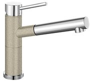 Смеситель Бланко Alta-S compact chrome/Silgranit песочный фото в Санкт-Петербурге Смеситель Blanco Alta-S compact chrome/Silgranit песочный фото в Санкт-Петербурге