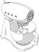 Планетарный миксер Смег SMF02PGEU фото 4 в Санкт-Петербурге Планетарный миксер Smeg SMF02PGEU фото 4 в Санкт-Петербурге