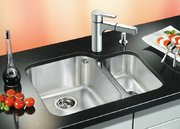 Мойка Blanco Ypsilon 550-U чаша слева, клапан-автомат нержавеющая сталь фото 2 в Санкт-Петербурге