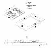 Газовая варочная панель Korting HGG 6420 CN фото 4 в Санкт-Петербурге