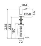Дозатор Omoikiri OM-02 LG фото 3 в Санкт-Петербурге