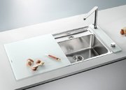 Мойка Blanco Statura 6-IF Crystal белое стекло нержавеющая сталь фото 2 в Санкт-Петербурге