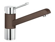 Смеситель Бланко Zenos chrome/Silgranit кофе фото в Санкт-Петербурге Смеситель Blanco Zenos chrome/Silgranit кофе фото в Санкт-Петербурге