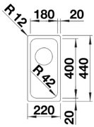 Мойка BLANCO SOLIS 180-U нержавеющая сталь фото 2 в Санкт-Петербурге