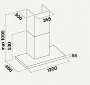 Вытяжка Falmec Lumina 120 Glass Black wall (NRS) фото 3 в Санкт-Петербурге