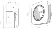 Воздухоочиститель Elica SNAP Wi-Fi TAUPE BROWN фото 2 в Санкт-Петербурге