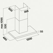 Вытяжка Falmec Lumina 120 Glass White wall (NRS) фото 2 в Санкт-Петербурге