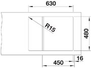 Мойка BLANCO ELON 45 S Silgranit черный, клапан-автомат фото 3 в Санкт-Петербурге