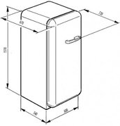 Холодильник Smeg CVB20LP фото 4 в Санкт-Петербурге