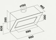 Вытяжка Falmec Quasar (A+) 90 White Glass фото 3 в Санкт-Петербурге