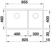 Мойка BLANCO SUBLINE 480/320-U Silgranit темная скала фото 3 в Санкт-Петербурге Мойка BLANCO SUBLINE 480/320-U Silgranit темная скала фото 3 в Санкт-Петербурге