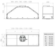 Встраиваемая вытяжка Pando GTI/810 INOX V.1050 ECO SEC PLUS фото 4 в Санкт-Петербурге