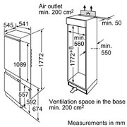 Встраиваемый двухкамерный холодильник Bosch KIV 38V20 RU фото 2 в Санкт-Петербурге