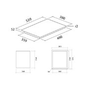 Варочная панель FALMEC PIANO INDUZIONE 2 ZONE фото 3 в Санкт-Петербурге