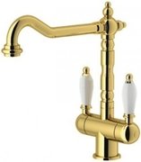 Смеситель Франке Old England золото (с двумя ручками) фото в Санкт-Петербурге Смеситель Franke Old England золото (с двумя ручками) фото в Санкт-Петербурге