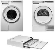 Asko Logic 9 (стиральная машина W4086C.W/3 + сушильная машина T408HD.W + выдвижная полка с корзиной HDB1153W)