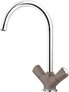 Смеситель Blanco Amona chrome/silgranit серый беж фото в Санкт-Петербурге