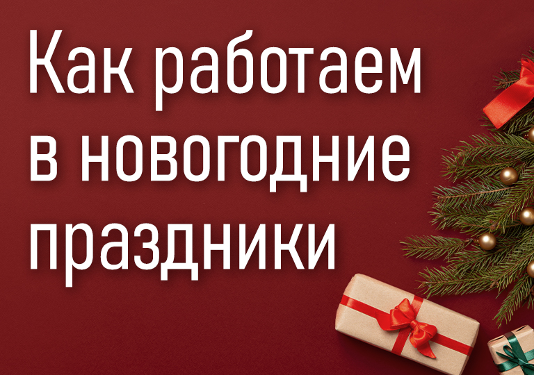 График работы интернет-магазина в новогодние праздники